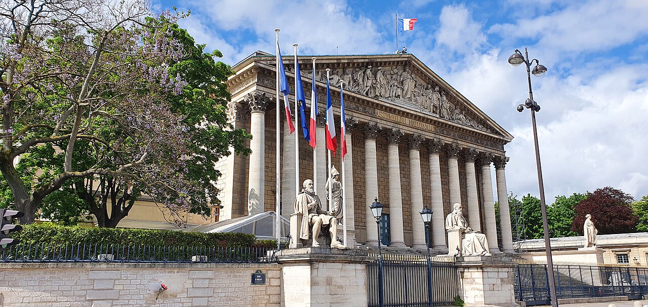 Photo d'illustration (2021) : la colonnade du Palais Bourbon, siège de l'Assemblée nationale.