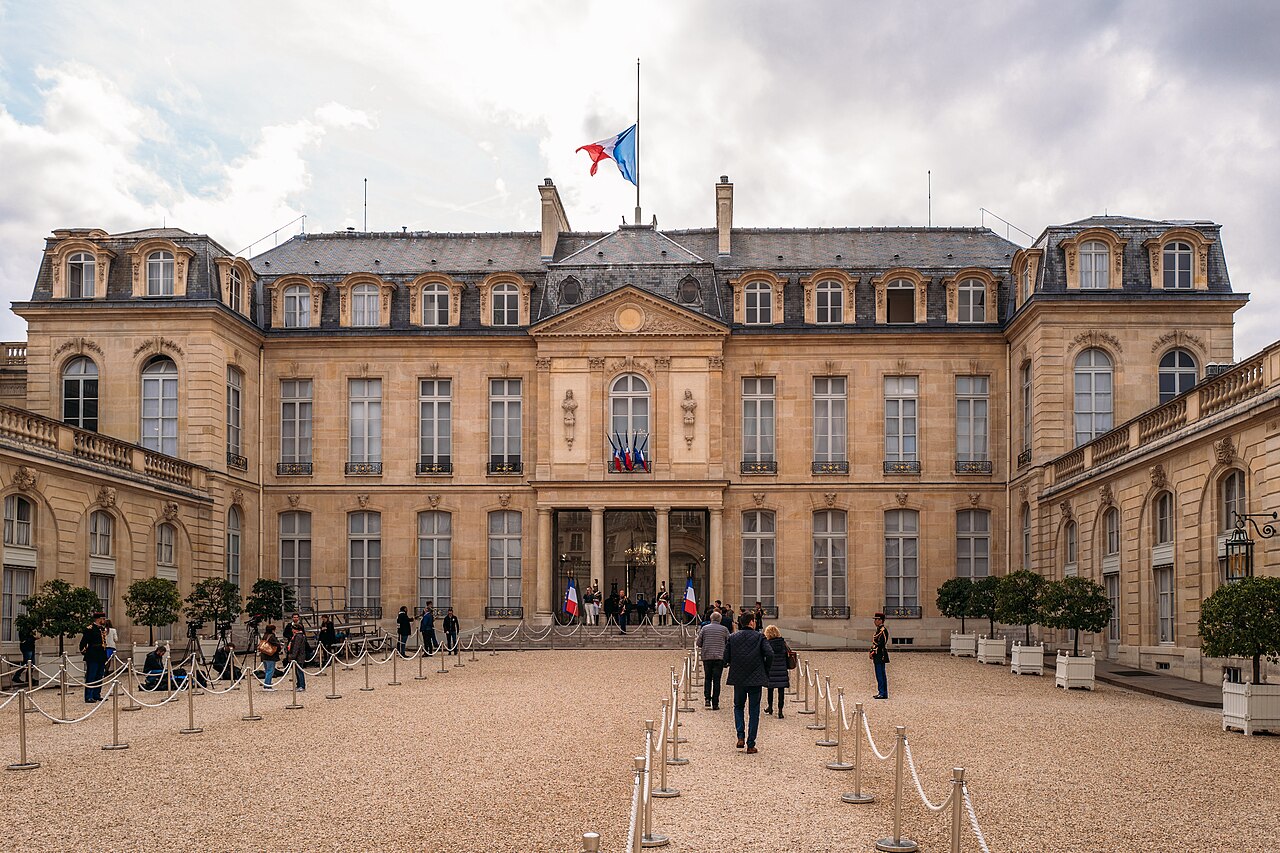 Façade du palais de l'Élysée à Paris, photo d'archives (2019)